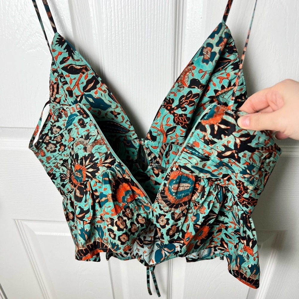 Ulla Johnson Green and Brown Floral Top - Picture 6 of 11